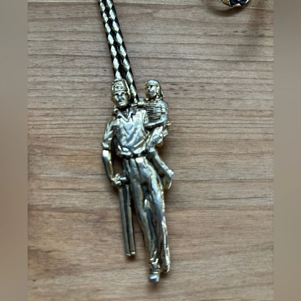 Vintage Bolo Ties, Free Mason Metal Shriners, Masonic, Selling All 3 As A Set. - Picture 4 of 12